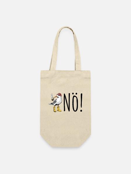 Möwe sagt NÖ - Nordsee - Geschenk - Geschenkbeutel für Flaschen - Natur