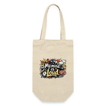 My Mind Is Loud – Vibrant Abstract Typography - Sac à bouteille - nature - Devant