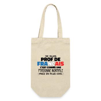 Je Suis Prof De Français Cadeau Prof - Sac à bouteille - nature - Devant