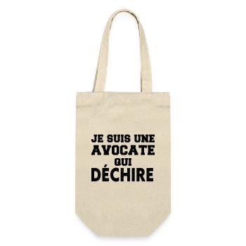 Je suis une avocate qui déchire - Sac à bouteille - nature - Devant