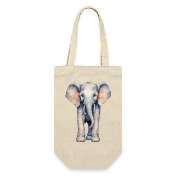 Elephant with Colorful Boots - Gift Bag for Bottles - nature - Front