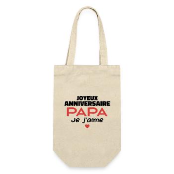 Joyeux Anniversaire Papa Je T'aime - Sac à bouteille - nature - Devant