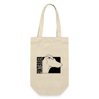 Kurzhaar Foxterrier Profil Wilsigns Hunde Hund - Geschenkbeutel für Flaschen - Natur - Vorne