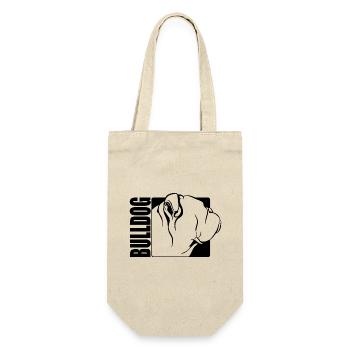 Bulldog Profile Dogs Dog Wilsigns - Gift Bag for Bottles - nature - Front
