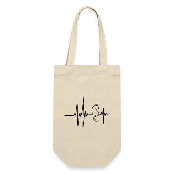 Heartbeat Cats Lovers For Cat Owner Funny Cute Cat - Sac à bouteille - nature - Devant