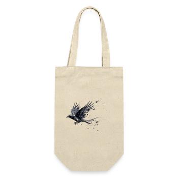 Crow Raven Paint Splash - Aquarelle moderne - Sac à bouteille - nature - Devant