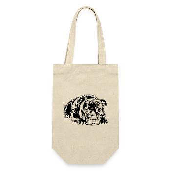 STAFFORDSHIRE BULL TERRIER Bullterrier Wilsigns - Gift Bag for Bottles - nature - Front