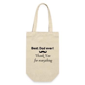Best Dad ever! - Geschenkbeutel für Flaschen - Natur - Vorne