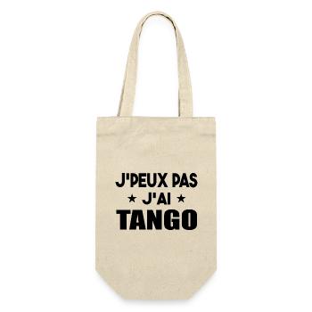J'peux pas j'ai tango t-shirt cadeau danse - Sac à bouteille - nature - Devant
