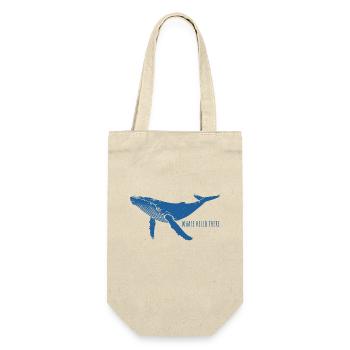Whale Hello There - Wal - Buckelwal - Meeressäuger - Geschenkbeutel für Flaschen - Natur - Vorne
