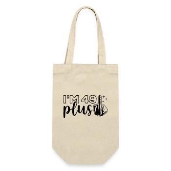 I'm 49 plus 1, middle finger 50th birthday - Gift Bag for Bottles - nature - Front
