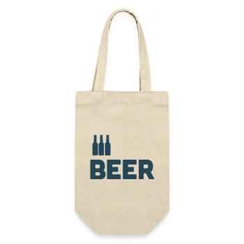 Bierliebhaber - Geschenkbeutel für Flaschen - Natur - Vorne