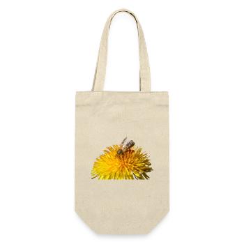 Bienen sind wichtige Bestäuber und machen Honig - Geschenkbeutel für Flaschen - Natur - Vorne