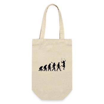 Evolution - Badminton - Sport - Geschenkbeutel für Flaschen - Natur - Vorne
