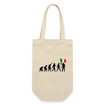 Evolution - Flagge Italien - Nation - Geschenkbeutel für Flaschen - Natur - Vorne