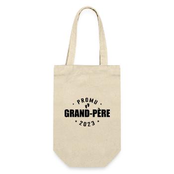 Promu Grand-père 2023 Cadeau Naissance Papy 2023 - Sac à bouteille - nature - Devant