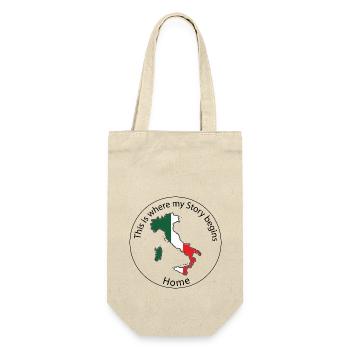 This is where my story begins - Italien - Geschenkbeutel für Flaschen - Natur - Vorne