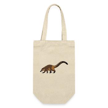 Niedlicher Nasenbär Lieblingstier - Geschenkbeutel für Flaschen - Natur - Vorne