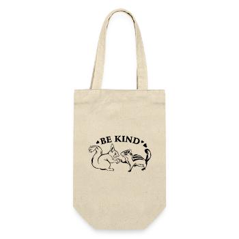 Squirrel and chipmunk are best friends. Be kind - Gift Bag for Bottles - nature - Front
