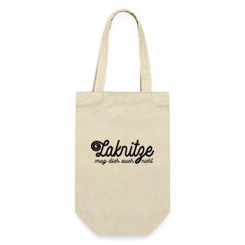 Lakritze mag dich auch nicht - Spruch - Geschenkbeutel für Flaschen - Natur - Vorne