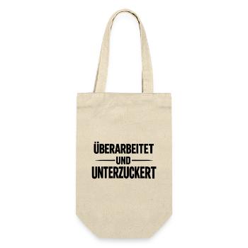 Ueberarbeitet und unterzuckert schwarz - Geschenkbeutel für Flaschen - Natur - Vorne