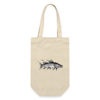 Pike Predatory Fish Angler Ink Vector - Gift Bag for Bottles - nature - Front