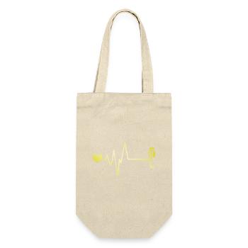 Shaving Barber Pulse Heart Love - Gift Bag for Bottles - nature - Front