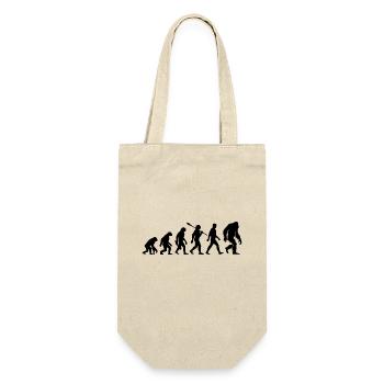 Evolution - Bigfoot - Yeti - Geschenkbeutel für Flaschen - Natur - Vorne