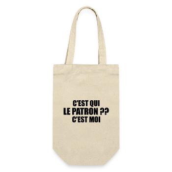 C'est Qui Le Patron Humour Patron - Sac à bouteille - nature - Devant