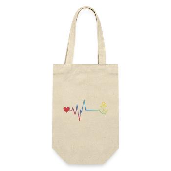 Anchor Harbor Pulse Heartbeat - Gift Bag for Bottles - nature - Front