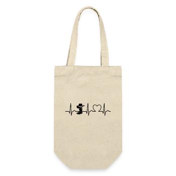 Line Dance Heart Curve Country Fan - Gift - Gift Bag for Bottles - nature - Front