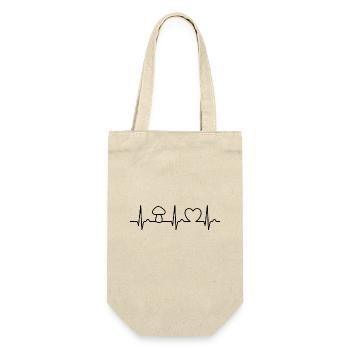 Heart Curve - Mushroom Picker - Mushrooms - Spell - Gift Bag for Bottles - nature - Front