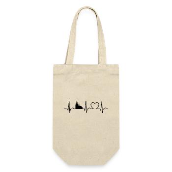 Heart Curve Cologne - Travel - Cologne Cathedral - Gift Bag for Bottles - nature - Front