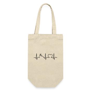 Heart Curve Cologne - Travel - Cologne Cathedral - Gift Bag for Bottles - nature - Front