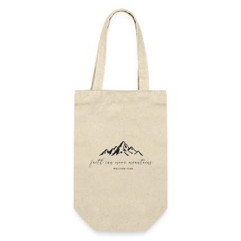 Faith can move Mountains, christliches Geschenk. - Geschenkbeutel für Flaschen - Natur - Vorne