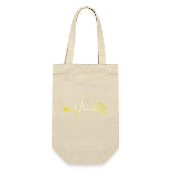 Pizza Pulse Heart Love - Gift Bag for Bottles - nature - Front