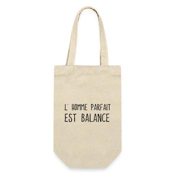 L' homme parfait est balance humour balance cadeau - Sac à bouteille - nature - Devant