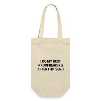 I Do My Best Proofreading Funny English Teacher - Gift Bag for Bottles - nature - Front