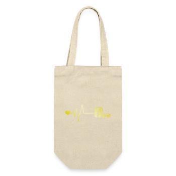 Poker chip pulse heart love - Gift Bag for Bottles - nature - Front