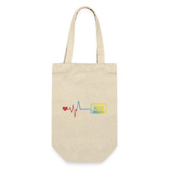 Cassette Pulse Heartbeat - Gift Bag for Bottles - nature - Front