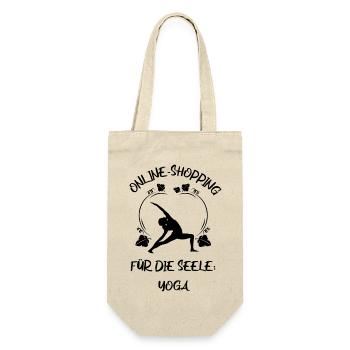 Yoga - Geschenkbeutel für Flaschen - Natur - Vorne