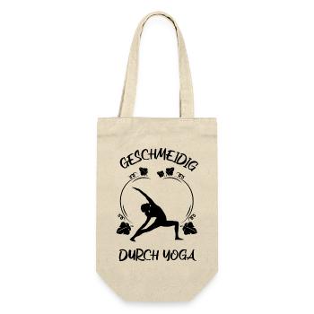 Yoga - Geschenkbeutel für Flaschen - Natur - Vorne