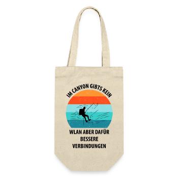 Canyoning Bergsteigen Klettern Wandern Berge - Geschenkbeutel für Flaschen - Natur - Vorne