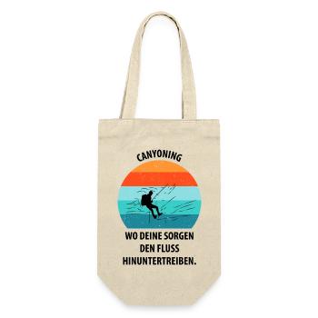 Canyoning Bergsteigen Klettern Wandern Berge - Geschenkbeutel für Flaschen - Natur - Vorne
