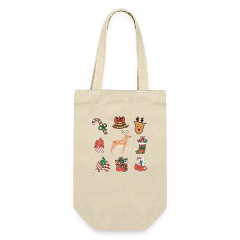Happy Christmas Wishing you joy and peace this sea - Gift Bag for Bottles - nature - Front