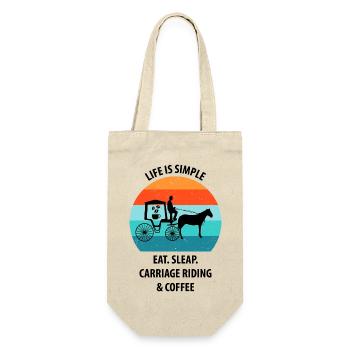 Coachman Carriage Horse-drawn Carriage Coffee - Gift Bag for Bottles - nature - Front