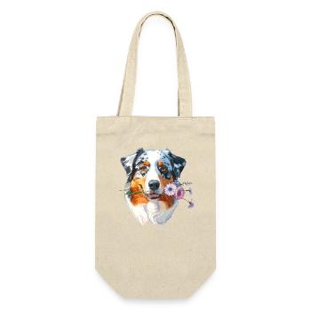 Aussie with flowers - Gift Bag for Bottles - nature - Front