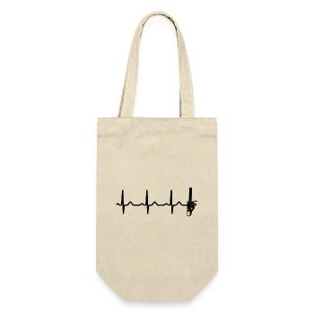chainsaw, heartbeat, lumberjack, lumberjack, lumberjack, lumber - Gift Bag for Bottles - nature - Front