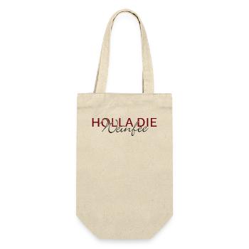 Weißwein Rotwein JGA Vino Wein - Holla die Weinfee - Geschenkbeutel für Flaschen - Natur - Vorne