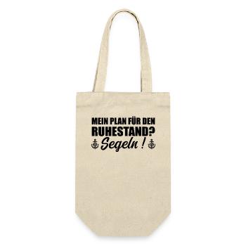 Mein Plan Für Den Ruhestand? Segeln! - Geschenkbeutel für Flaschen - Natur - Vorne
